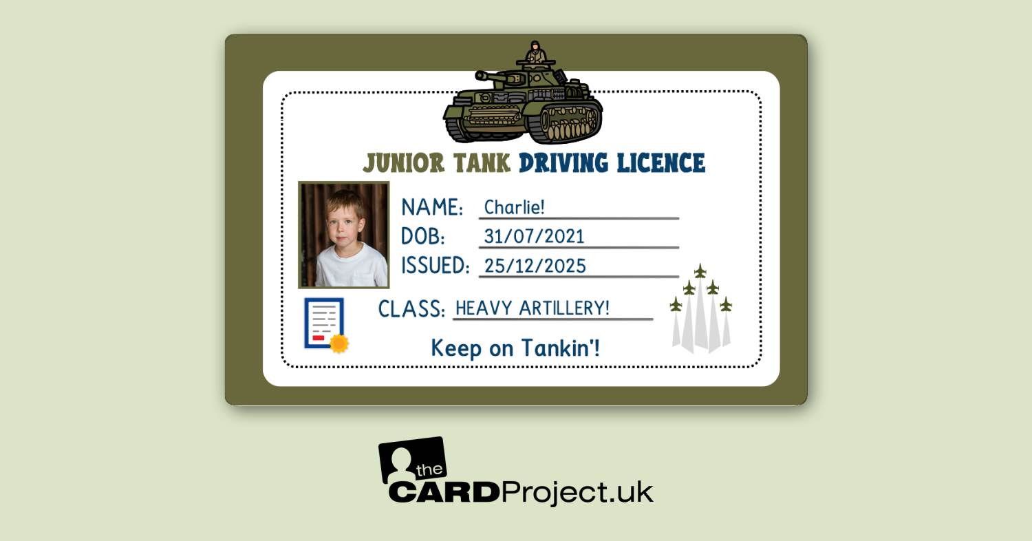 Tank Driving Licence for Kids
